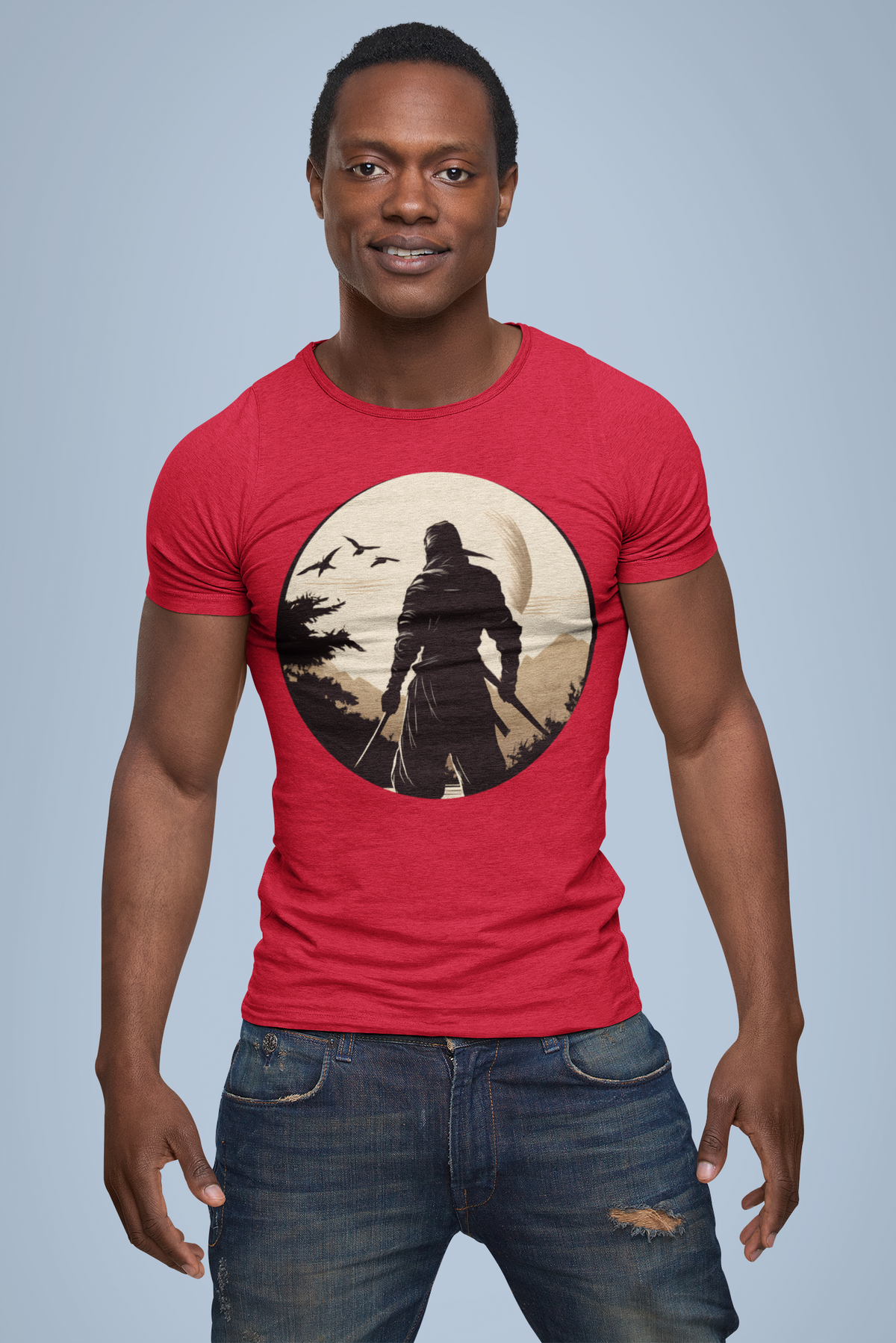 Moonblade Ninja - Men's Half Sleeve Round Neck T-Shirt