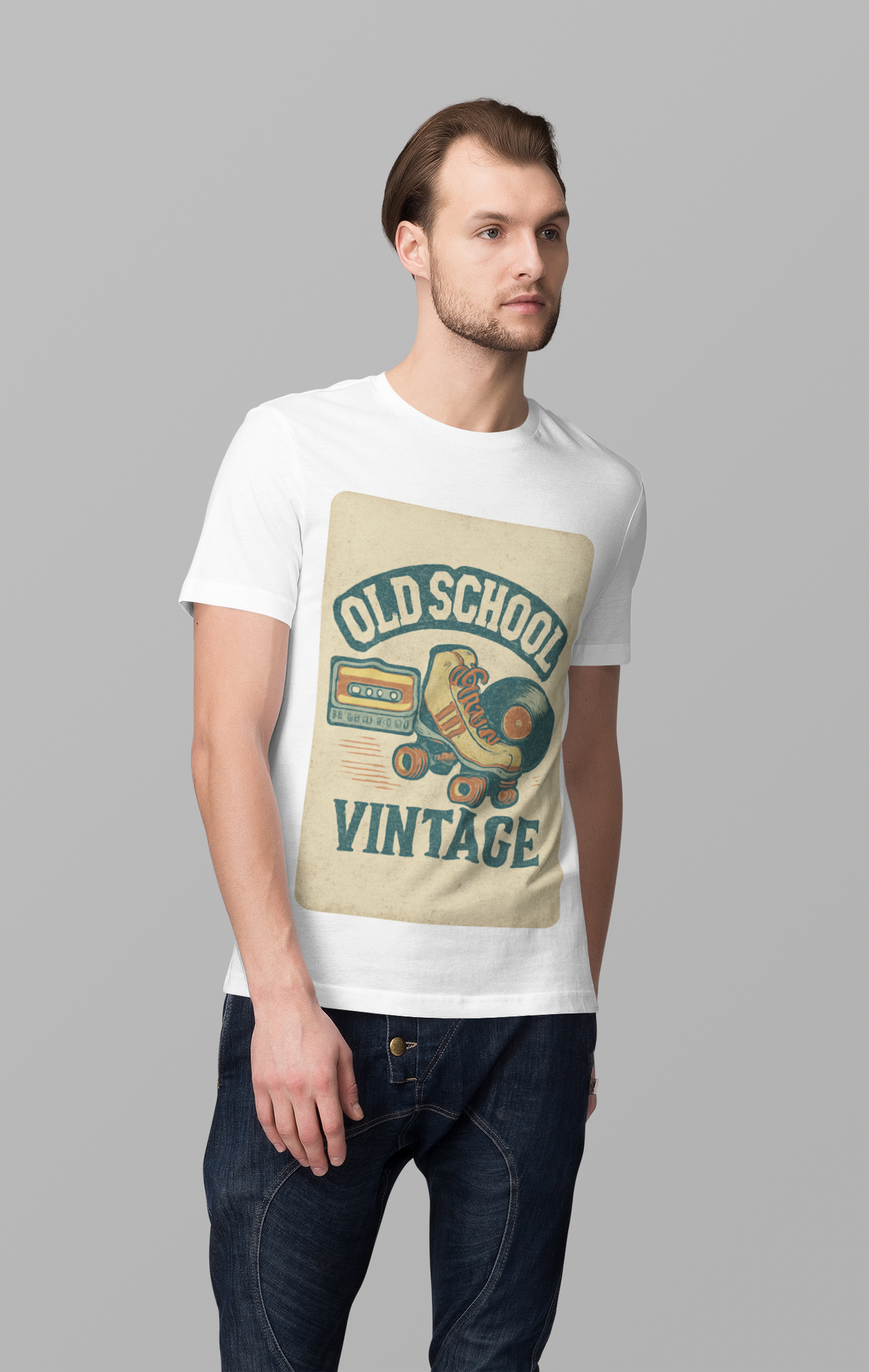 Retro Ride Radio - Men's Half Sleeve Round Neck T-Shirt