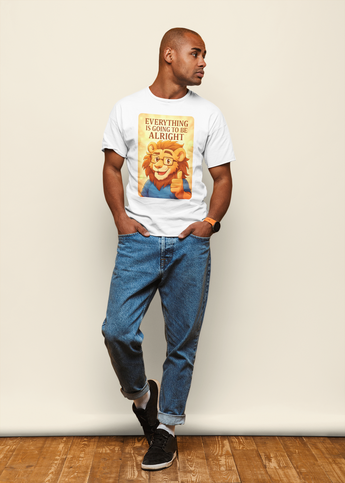 Bright Roar - Men's Half Sleeve Round Neck T-Shirt
