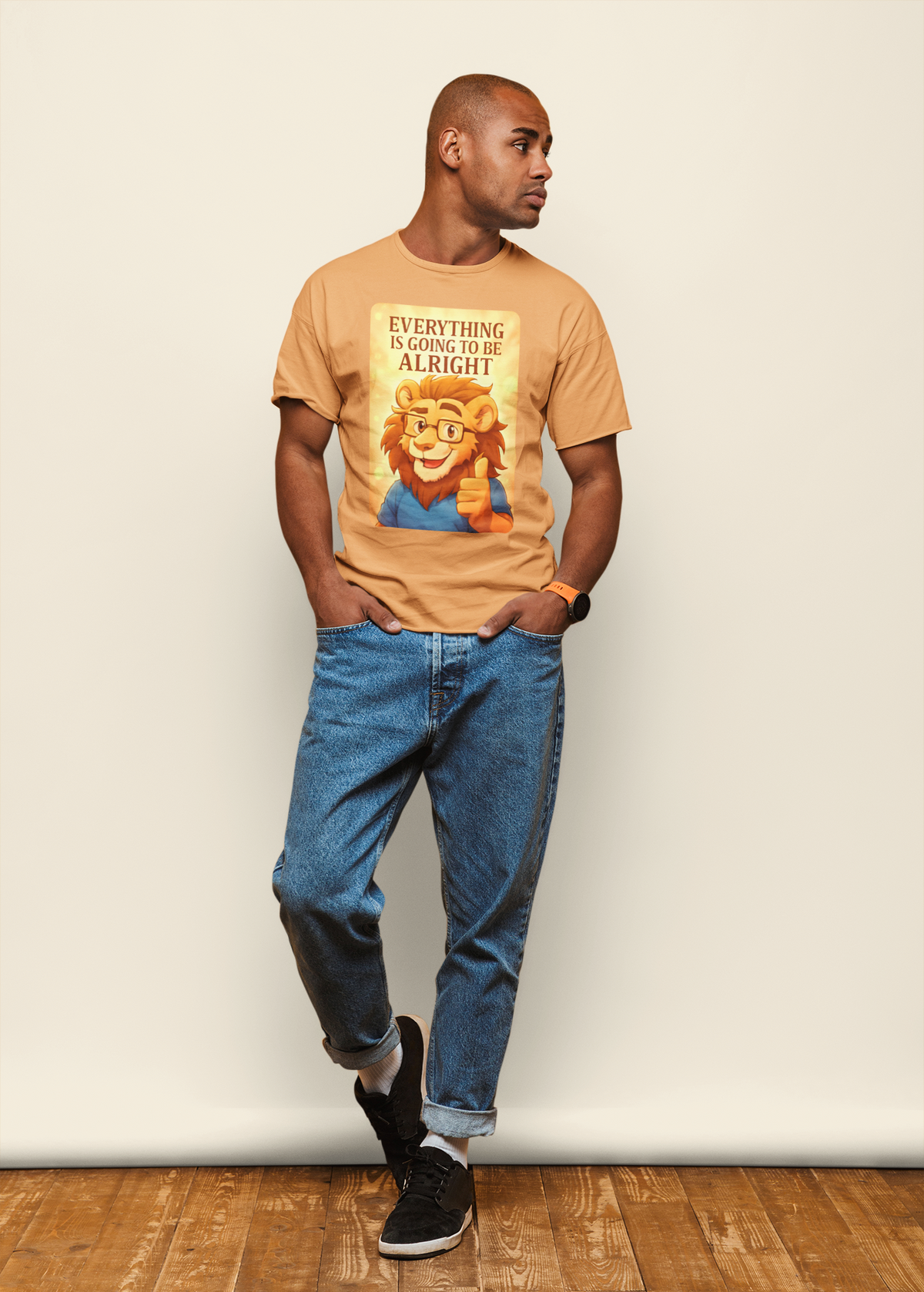 Bright Roar - Men's Half Sleeve Round Neck T-Shirt