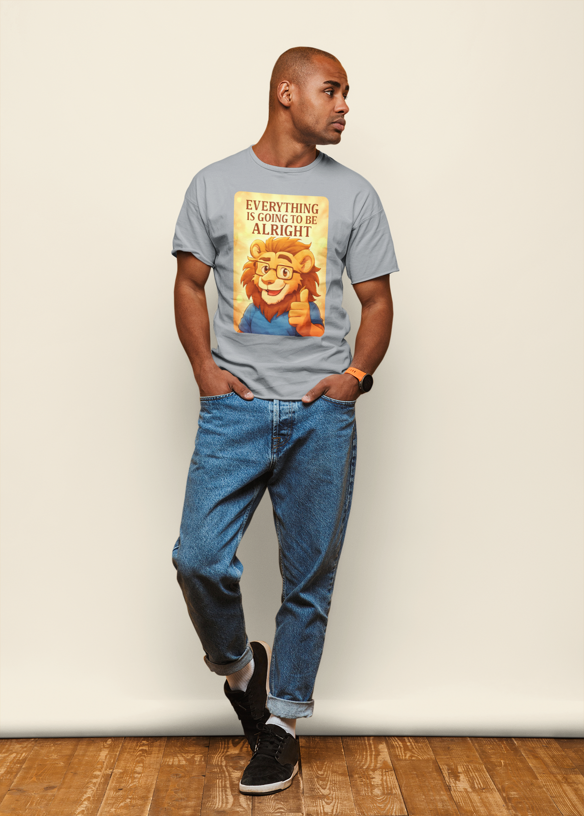 Bright Roar - Men's Half Sleeve Round Neck T-Shirt