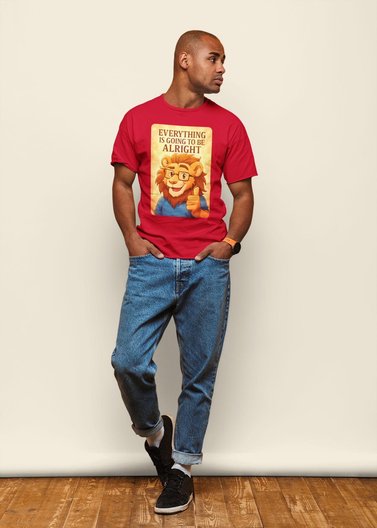 Bright Roar - Men's Half Sleeve Round Neck T-Shirt