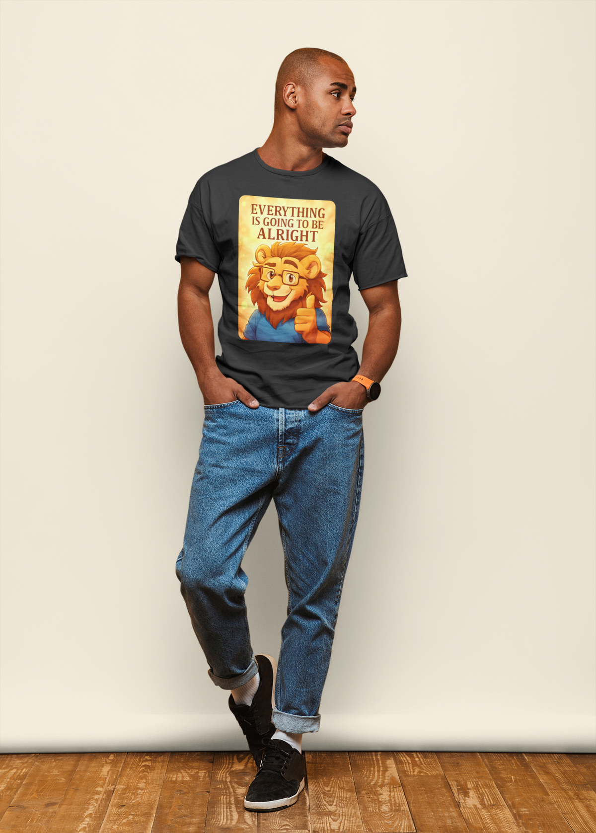 Bright Roar - Men's Half Sleeve Round Neck T-Shirt