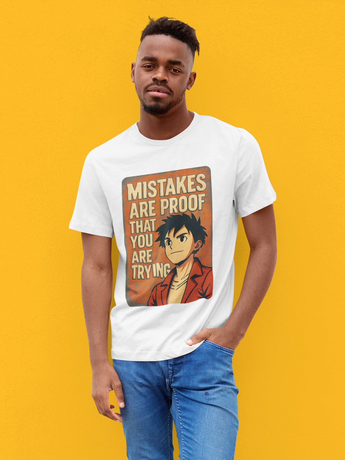 Never Defeated - Men's Half Sleeve Round Neck T-Shirt