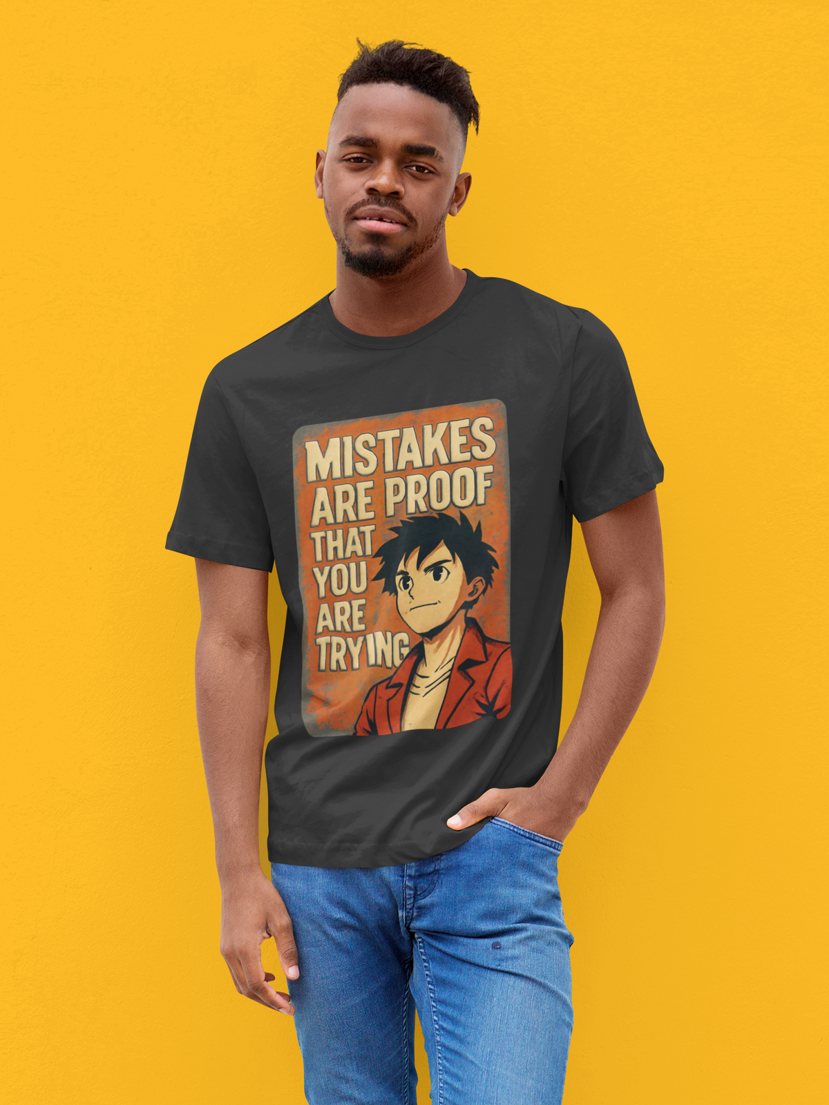 Never Defeated - Men's Half Sleeve Round Neck T-Shirt