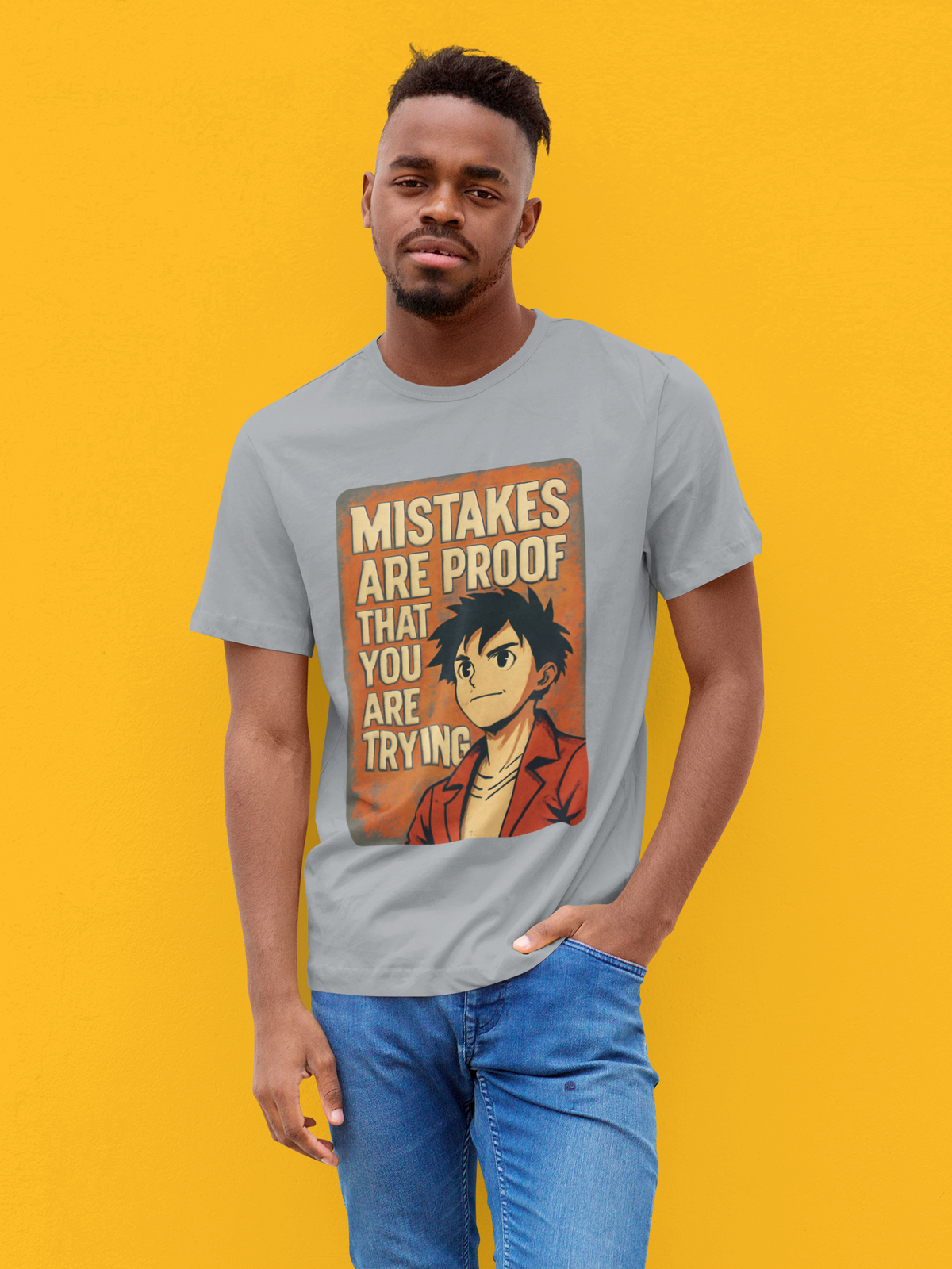 Never Defeated - Men's Half Sleeve Round Neck T-Shirt