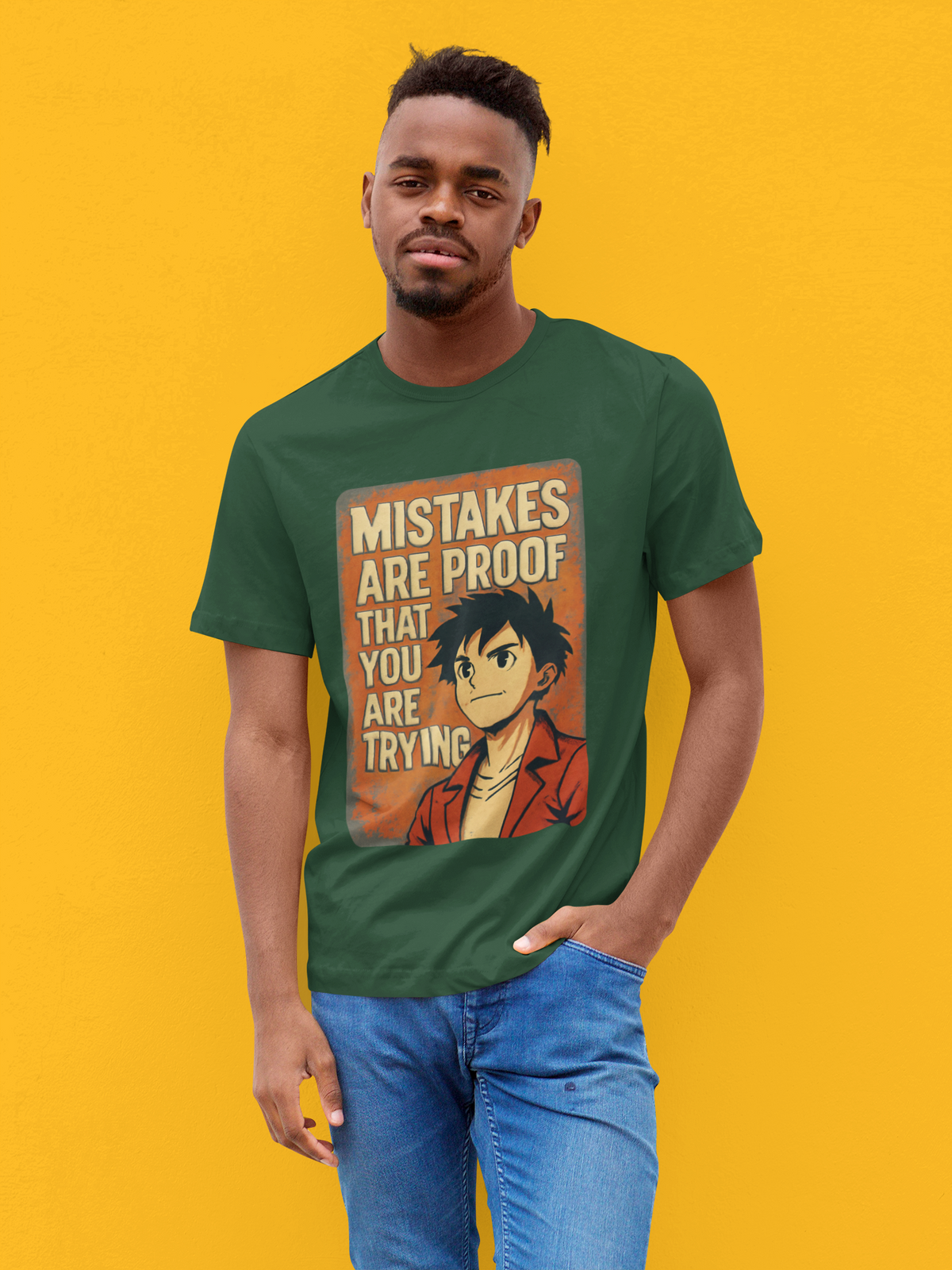 Never Defeated - Men's Half Sleeve Round Neck T-Shirt