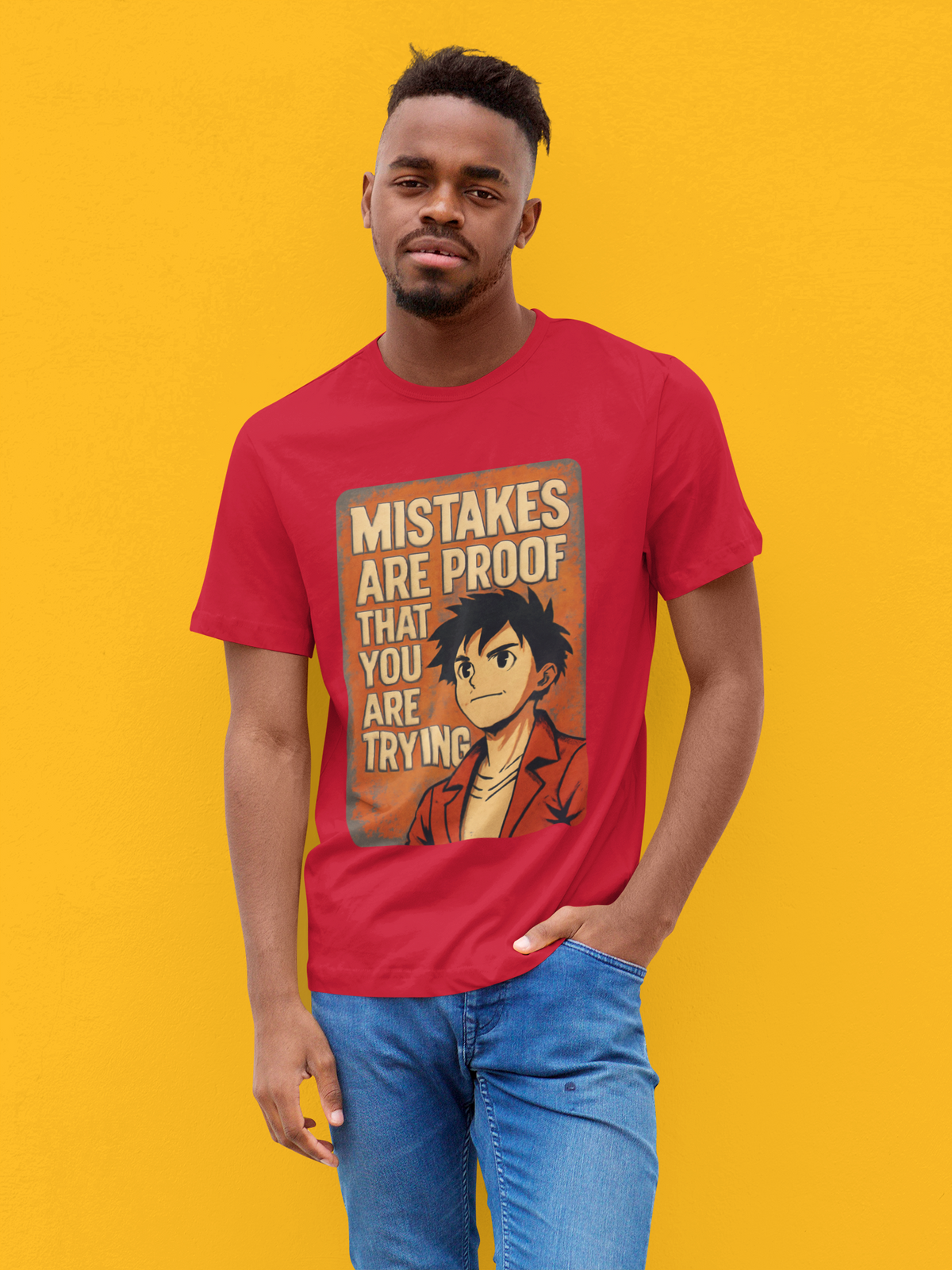 Never Defeated - Men's Half Sleeve Round Neck T-Shirt