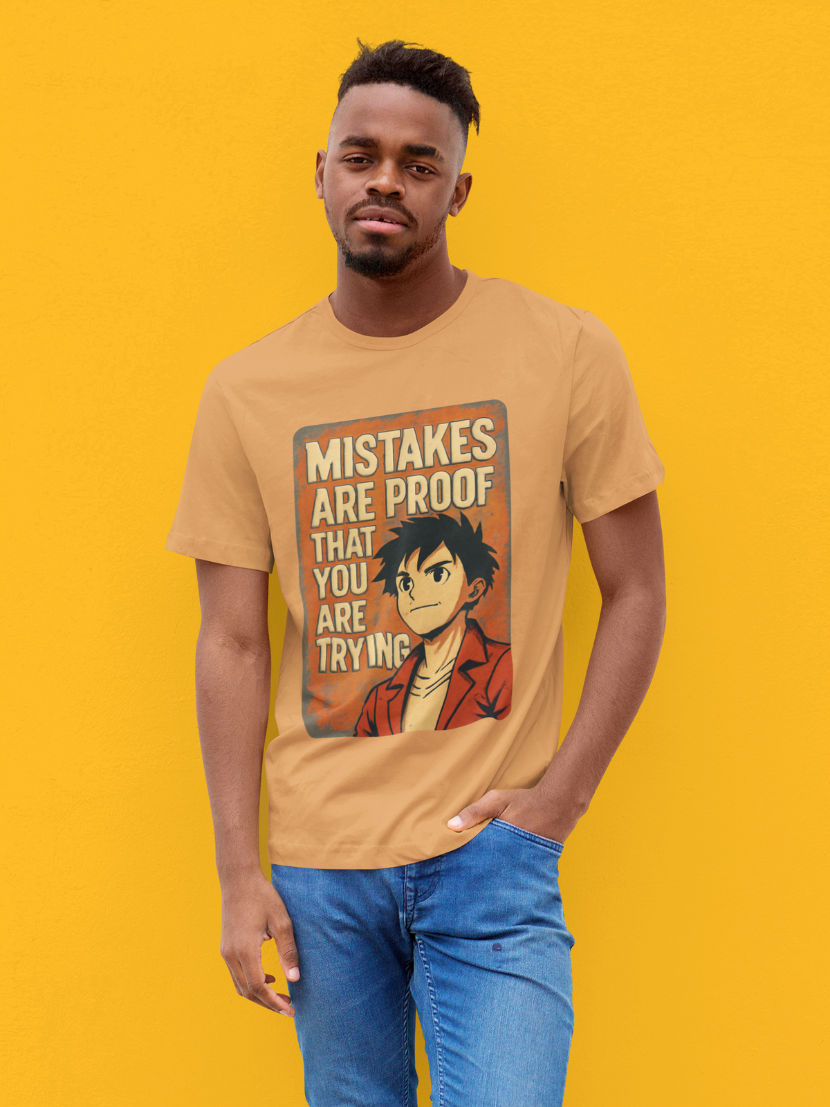 Never Defeated - Men's Half Sleeve Round Neck T-Shirt