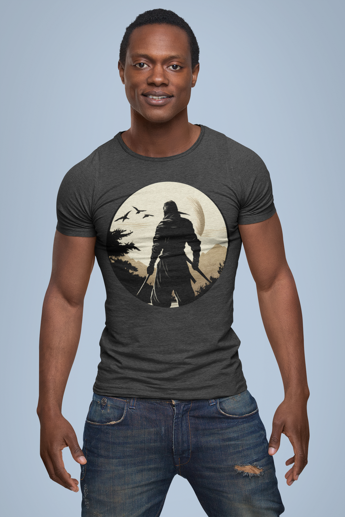 Moonblade Ninja - Men's Half Sleeve Round Neck T-Shirt