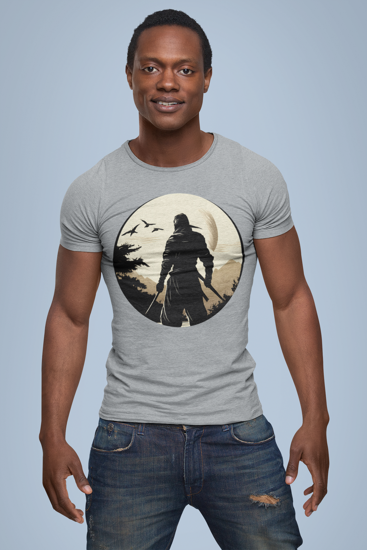 Moonblade Ninja - Men's Half Sleeve Round Neck T-Shirt