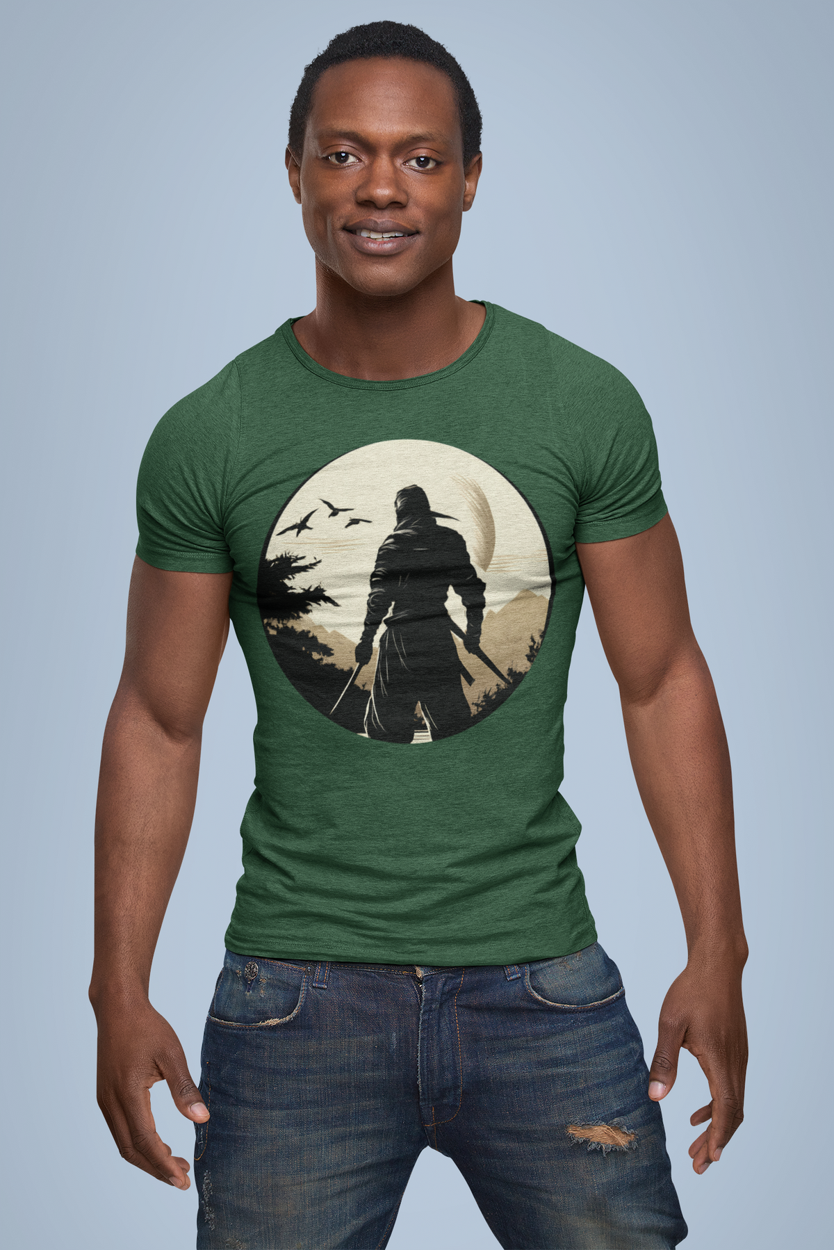Moonblade Ninja - Men's Half Sleeve Round Neck T-Shirt