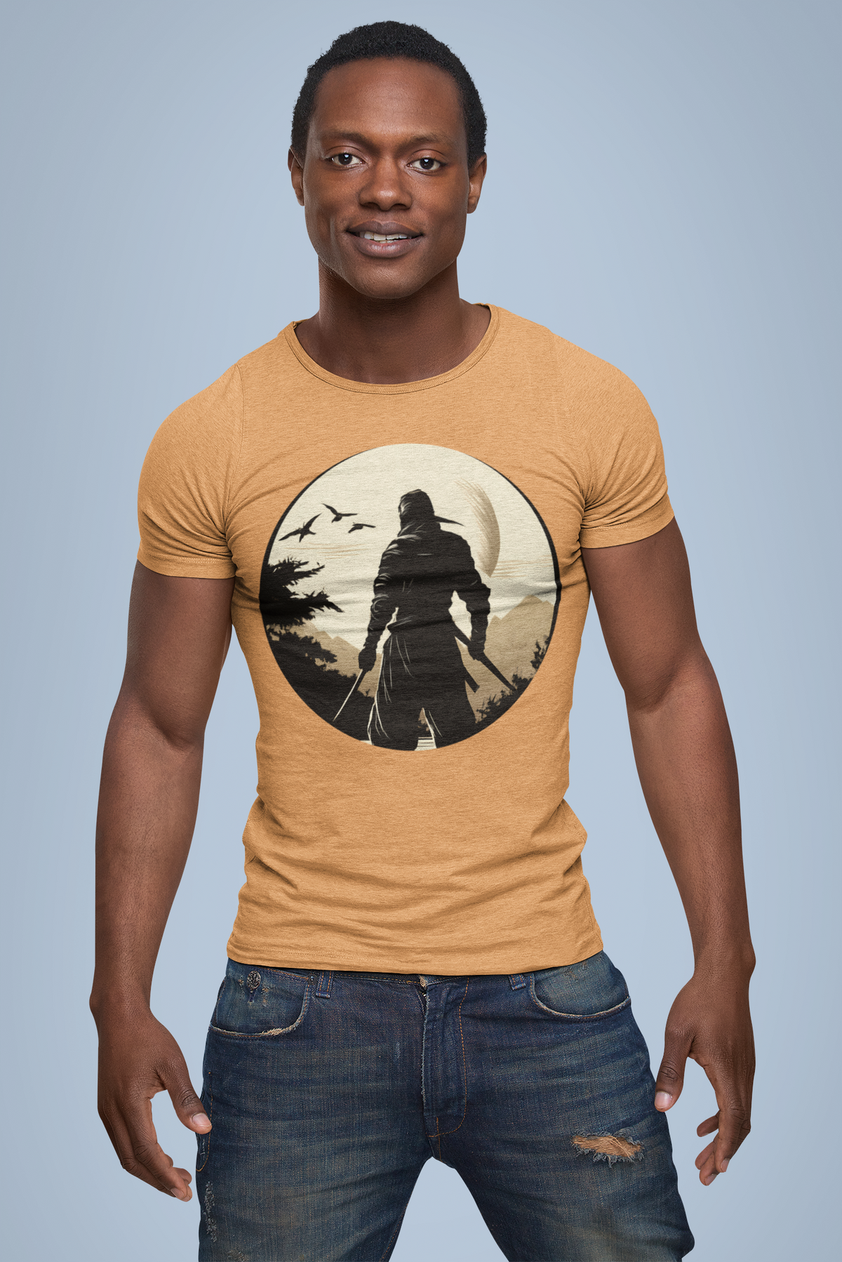 Moonblade Ninja - Men's Half Sleeve Round Neck T-Shirt