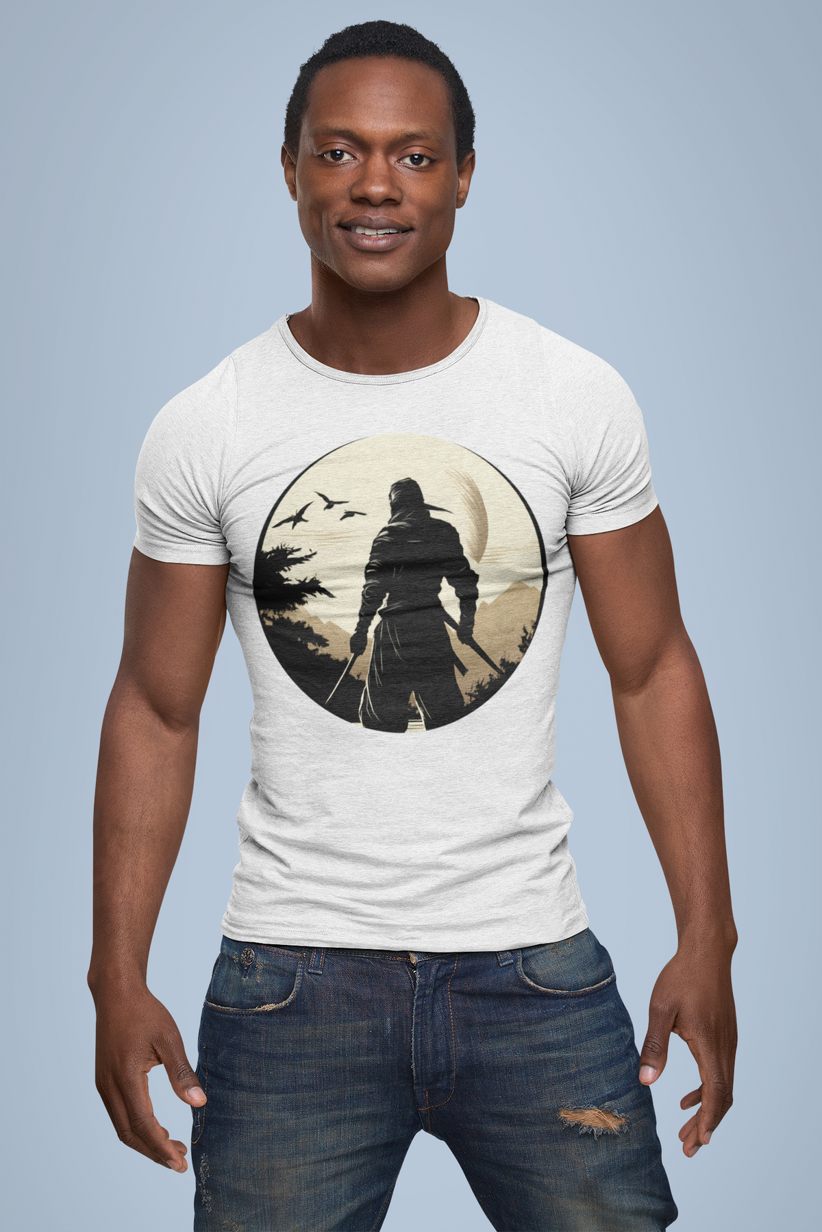 Moonblade Ninja - Men's Half Sleeve Round Neck T-Shirt